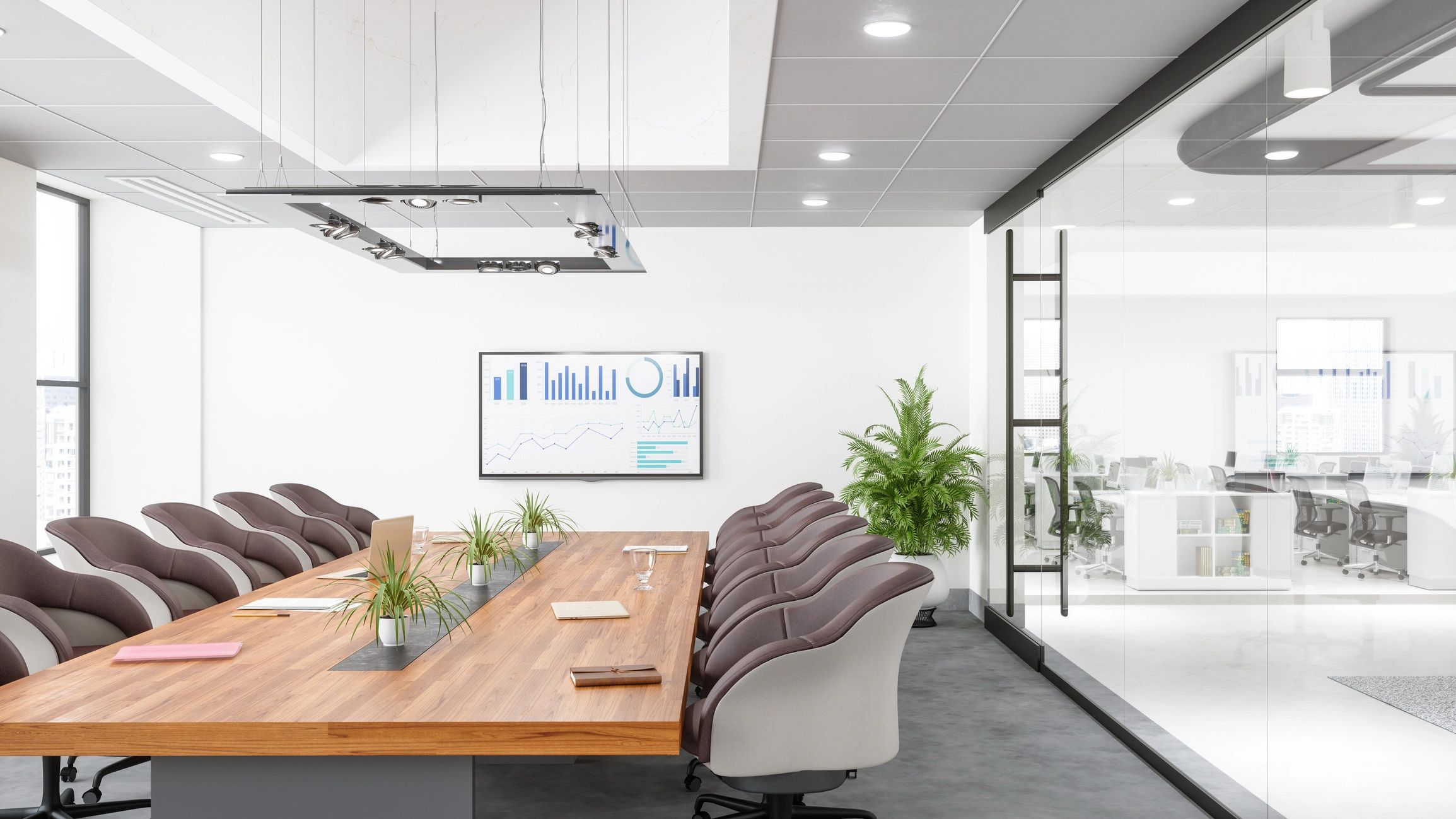 finance professional workspace